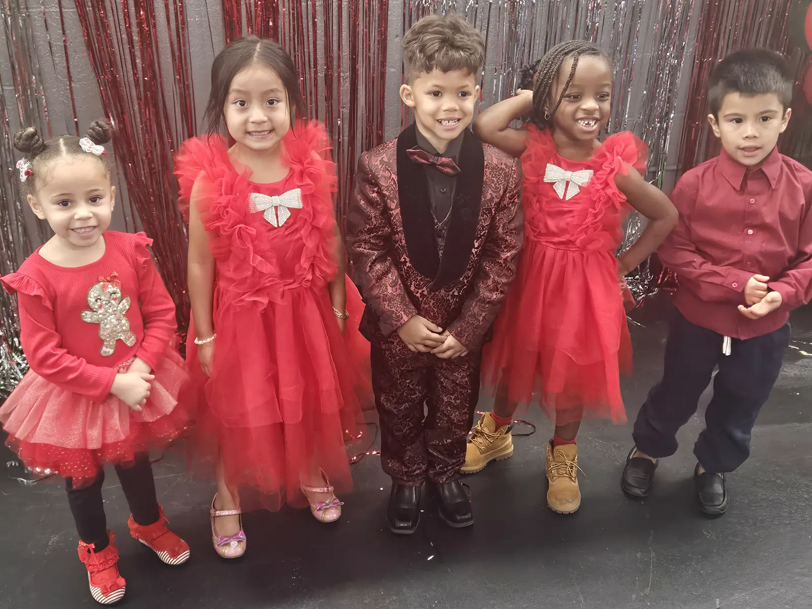 Children dressed up and ready for a dance performance